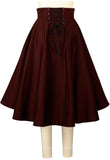 Double Button Corset Back Skirt