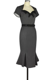 Fishtail Flared Pencil Dress
