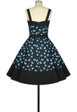 Strap Retro Hidden Pocket Print Dress