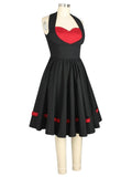 Threaded Retro Bow and Heart Dress
