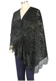 Velvet and Lace in Flowers Stole
