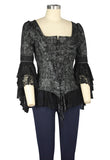 Victorian Steampunk Corset Print Top