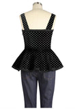 Polka Dot Peplum Top