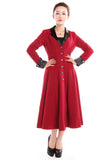 Long Fitted Flared Coat