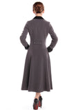 Long Fitted Flared Coat