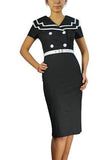 Vintage Sailor Pencil Dress