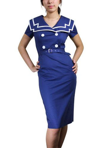 Vintage Sailor Pencil Dress