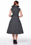 Polka Dot Bow Pleat Dress