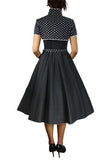 Retro Flare Polka Dot Dress