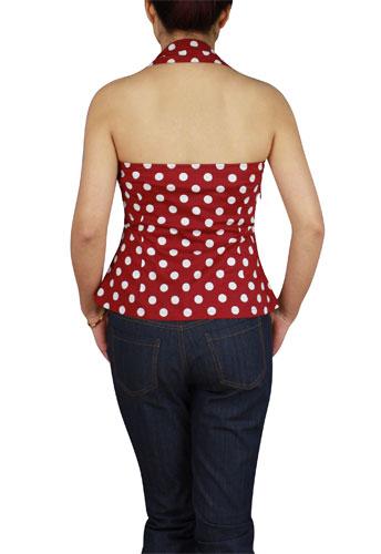 50 S Style Rockabilly Polka Dot Halter Top Mode Mundo 50 S Style Rockabilly Polka Dot Halter Top Mode Mundo