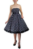 Strapless Polka Dot Dress