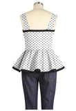 Polka Dot Peplum Top