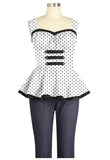 Polka Dot Peplum Top