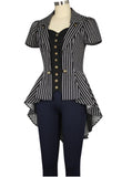 Buttons Galore in Patterns Blouse