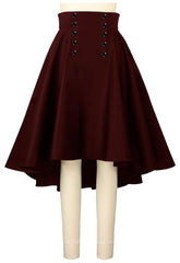 Double Button Corset Back Skirt