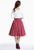 Polka Dot Retro Ruched 50s Skirt