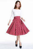 Polka Dot Retro Ruched 50s Skirt