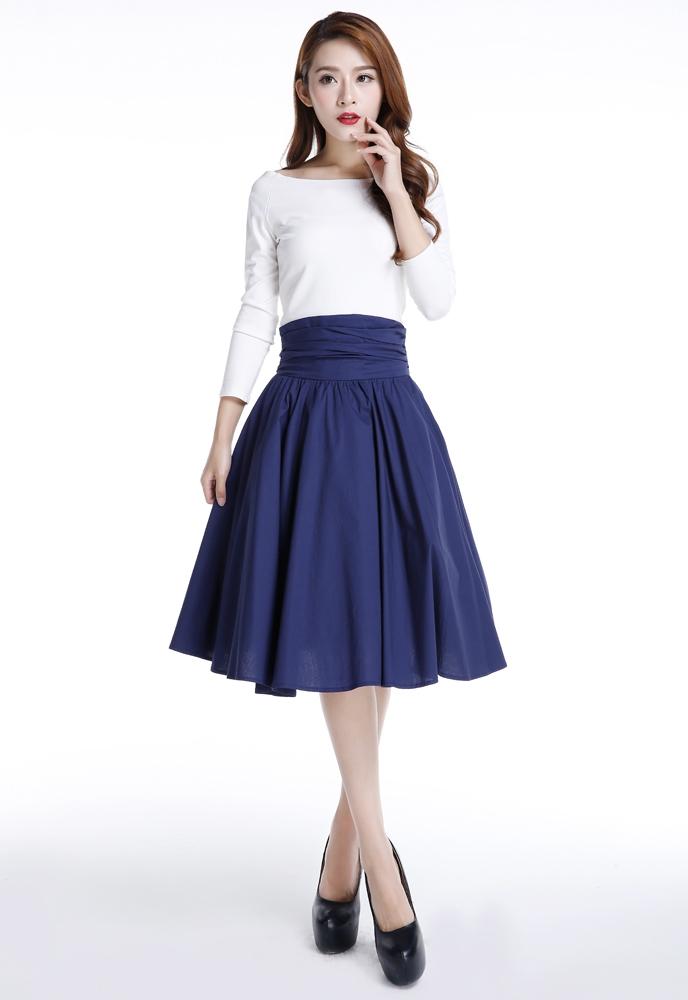 Retro Ruched 50s Skirt