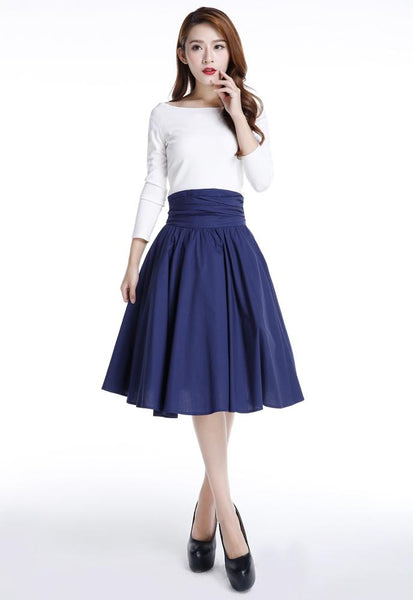 Retro Ruched 50s Skirt – Mode Mundo