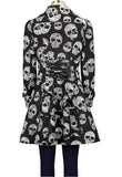 Ruffled Skull Print Jacket