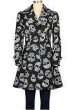 Ruffled Skull Print Jacket