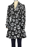 Ruffled Skull Print Jacket