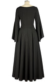 Steampunk Bell Sleeves Long Dress