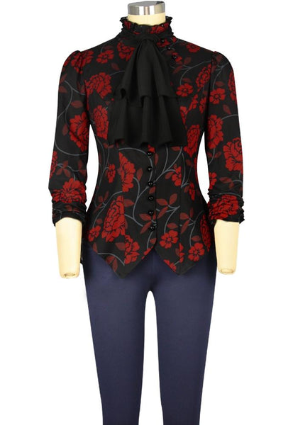 Steampunk Floral Blouse