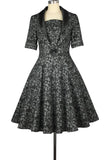 Tuxedo Print Dress