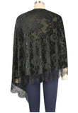 Velvet and Lace in Flowers Stole