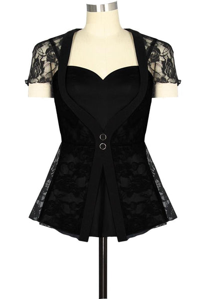 Velvet Sweetheart Peplum Top